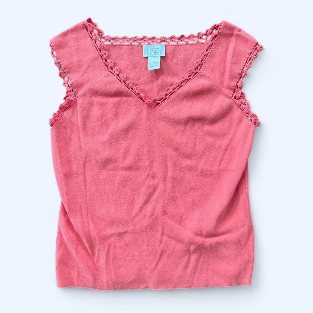 Ann Taylor Loft Crochet Tank Top